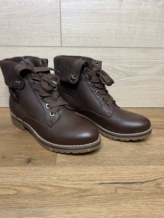 Tommy Hilfiger Shoes - TOMMY HILFIGER Oranda Brown Boots Booties Sz 8 M